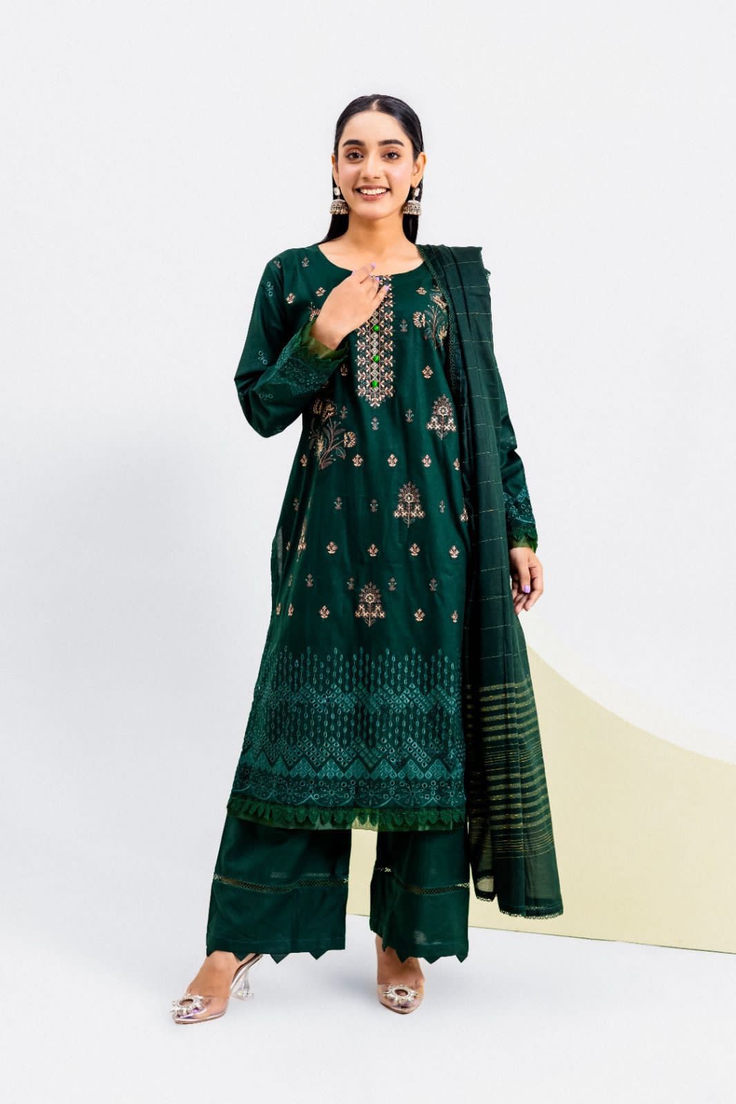 3 PC EMBROIDERED LAWN
