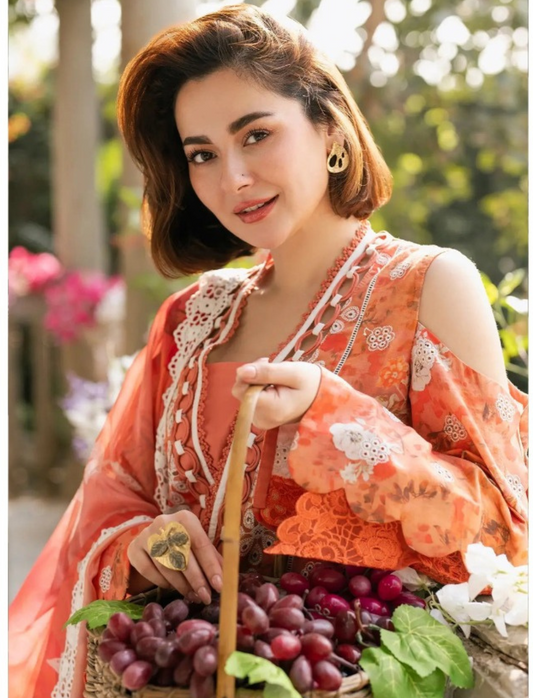 ASIFA & NABEEL LAWN 3 PC- DIGITAL PRINT LAWN SHIRT & DIGITAL PRINT VOILE DUPATTA & LAWN DYED TROUSER.(LC-1072)