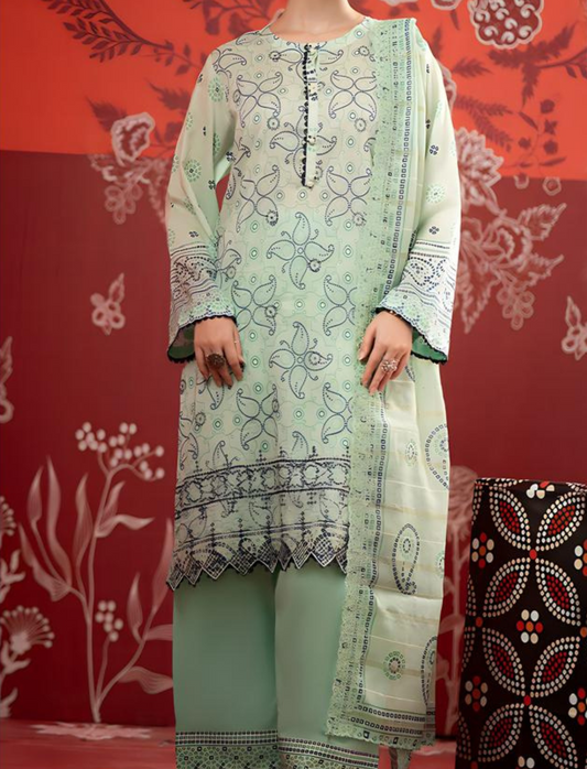 LAKHANY-3 PC UNSTITCHED DIGITAL PRINTED- LC-LK-1001